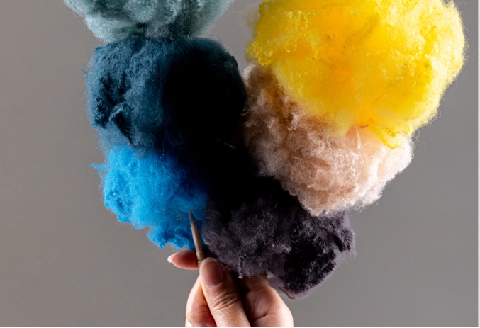 Dope dyed staple fiber