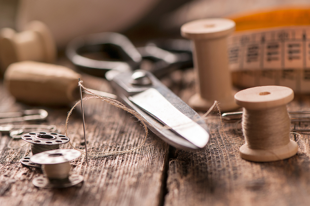 Sewing tools used in garment production